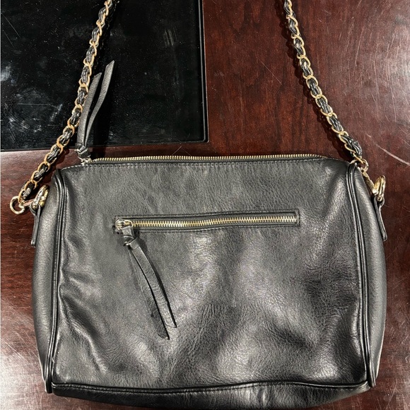 Black Faux Leather Crossbody Bag - Picture 3 of 8